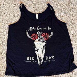 Alpha Omicron Pi Black Tank Top